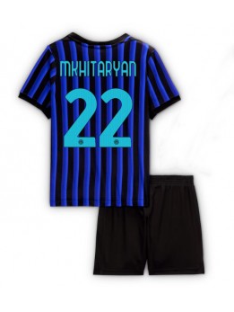 Billige Inter Milan Henrikh Mkhitaryan #22 Hjemmedraktsett Barn 2025-26 Kortermet (+ Korte bukser)